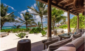 Unique ocean front house in the heart of Tulum beach.